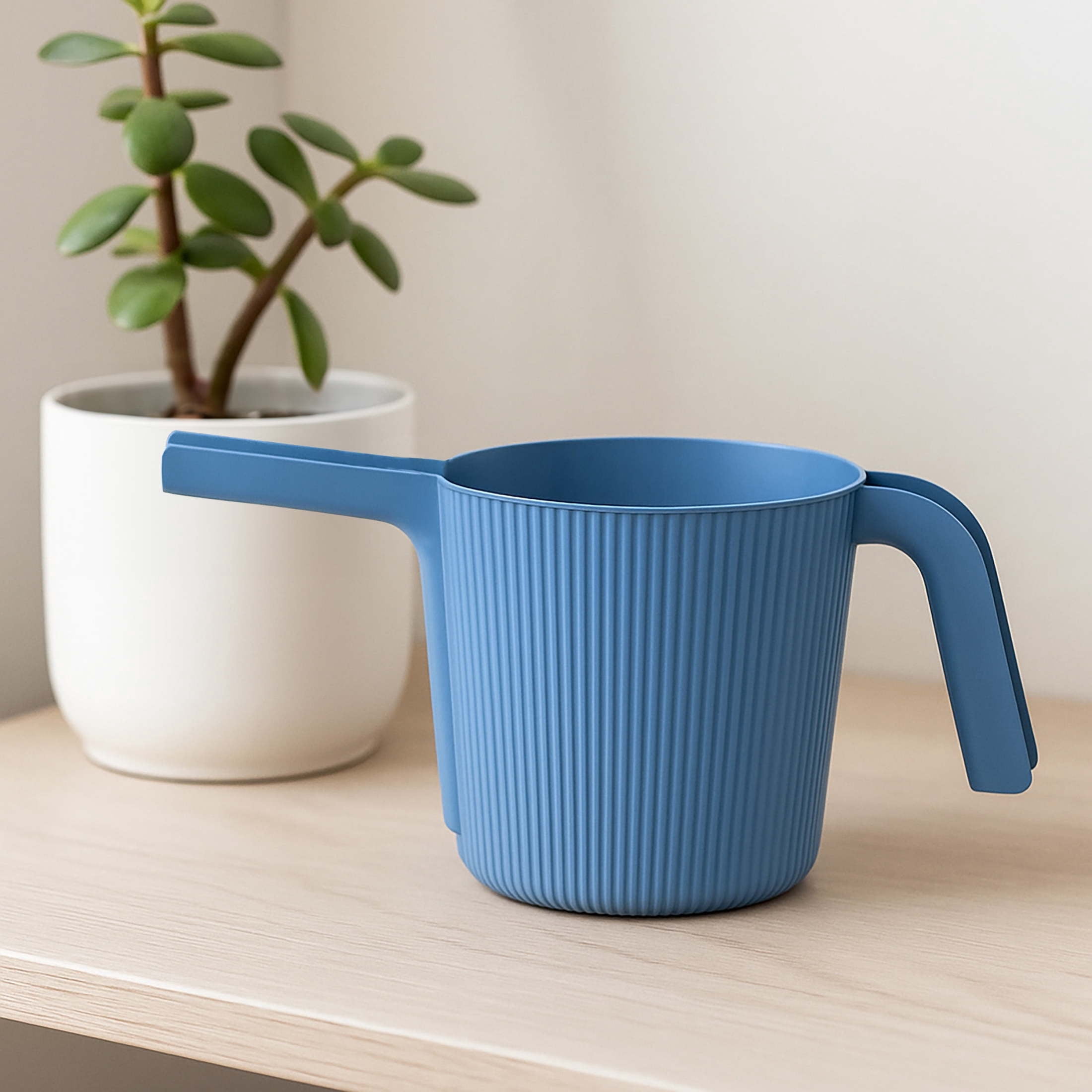 Expert Gardener 0.5 gal. Resin Watering Can, Blue Paradise
