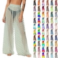 thumbnail image 1 of Pincandy Women See Through Sheer Mesh Pants Beach Swimsuit Bikini Bottom Cover up Party Club Elastic High Waist Wide Leg Pants, 1 of 7