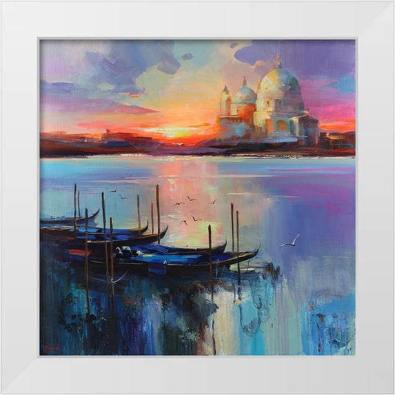 Bond 12x12 White Modern Wood Framed Museum Art Print Titled - Fresh Mood