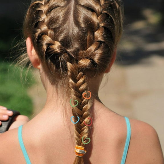 FRCOLOR 50pcs Cute Love Shape Hair Clips for Women and Girls for Stage Performances and Parties Metal Hair Accessories for Braids and Buns Hair Rings for DIY Hairstyles