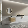 thumbnail image 2 of CITTANEO 24 inch Floating Bathroom Vanity with Sink, Modern Bathroom Cabinet in Natural Oak, 2 of 6