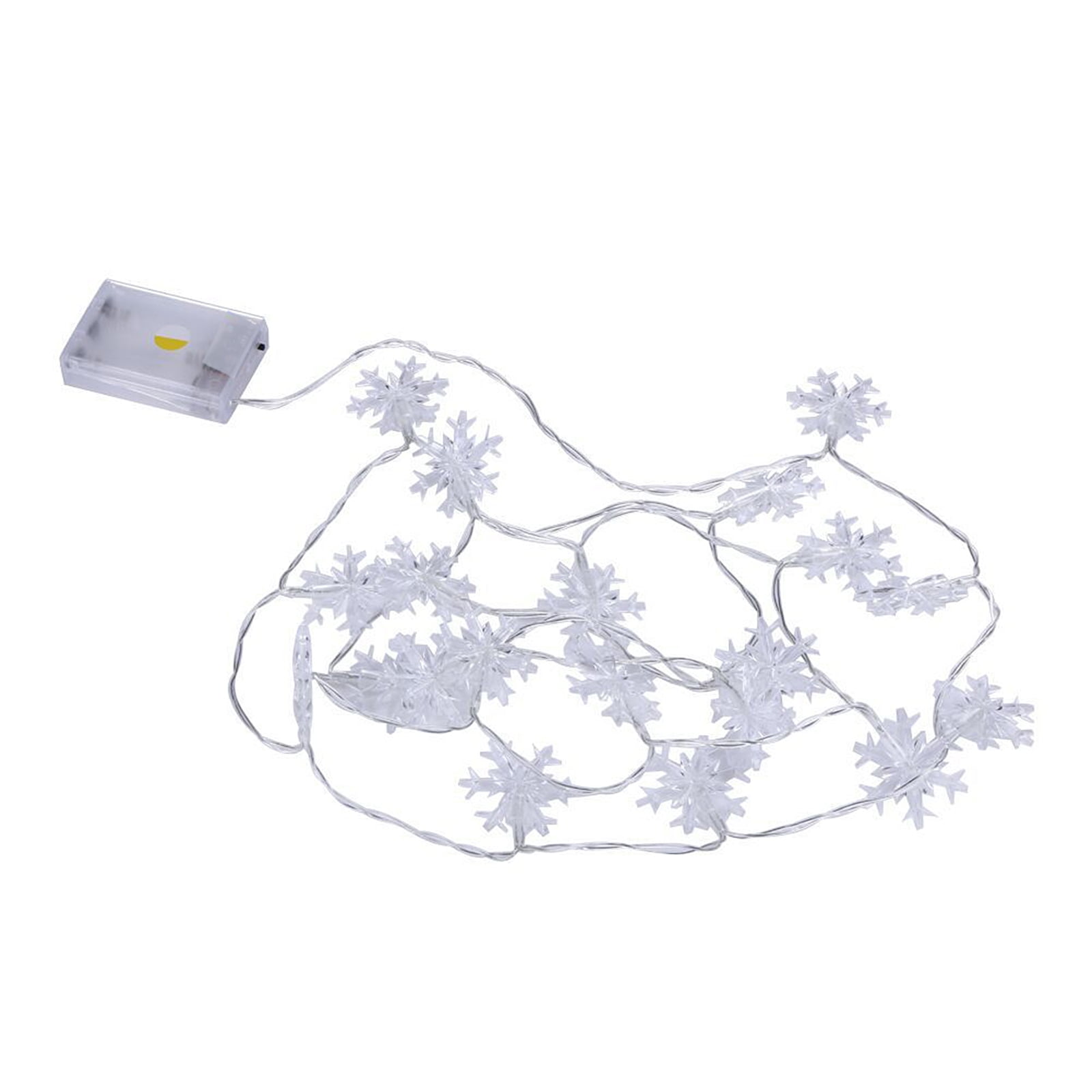 Snow Led String Warm White Lights 5ft/10 LEDs Metal Christmas Theme