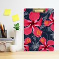 thumbnail image 6 of FMSHPON Red Hibiscus Flower Clipboard Hardboard Wood Nursing Clip Board and Pull for Standard A4 Letter 13x9 inches, 6 of 8