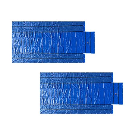 Airbag/Parachute 2 Pack Fabric Blue Ultra Light Lumber Tarp 16' x 27' (4' Drop) - 14 Oz Vinyl Lumber Tarps for Flatbed Truck & Trailer