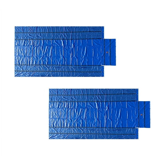 Airbag/Parachute 2 Pack Fabric Blue Ultra Light Lumber Tarp 16' x 27' (4' Drop) - 14 Oz Vinyl Lumber Tarps for Flatbed Truck & Trailer
