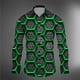 thumbnail image 1 of Camisa de traje para hombre, de fiesta, de moda, nuevo diseño, personalizada, en blanco y negro, con solapas, de alta calidad, material suave y cómodo., 1 of 6