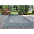 thumbnail image 2 of 5.25' x 7.5' Floral Indoor Outdoor Area Throw Rug - Blue and Gray, 2 of 4