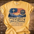 thumbnail image 4 of Where the Spirit of the Lord Is Shirt, American Flag Cross 250th Tee, Comfort Colors® Christian USA T-Shirt, 4 of 7
