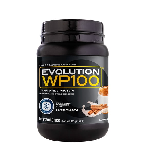 Proteína de Suero de Leche Evolution Nutraceutical WP100 Sabor Horchata 800 Gramos Suplemento alimenticio