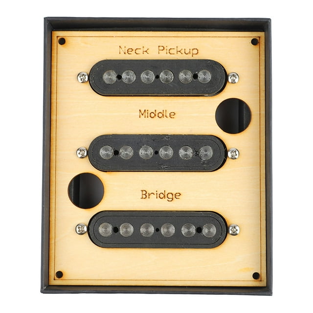 Single Coil Pickup,Guitar Pickup Set Black Guitar Pickup Single Coil Pickup Set Convenient Use
