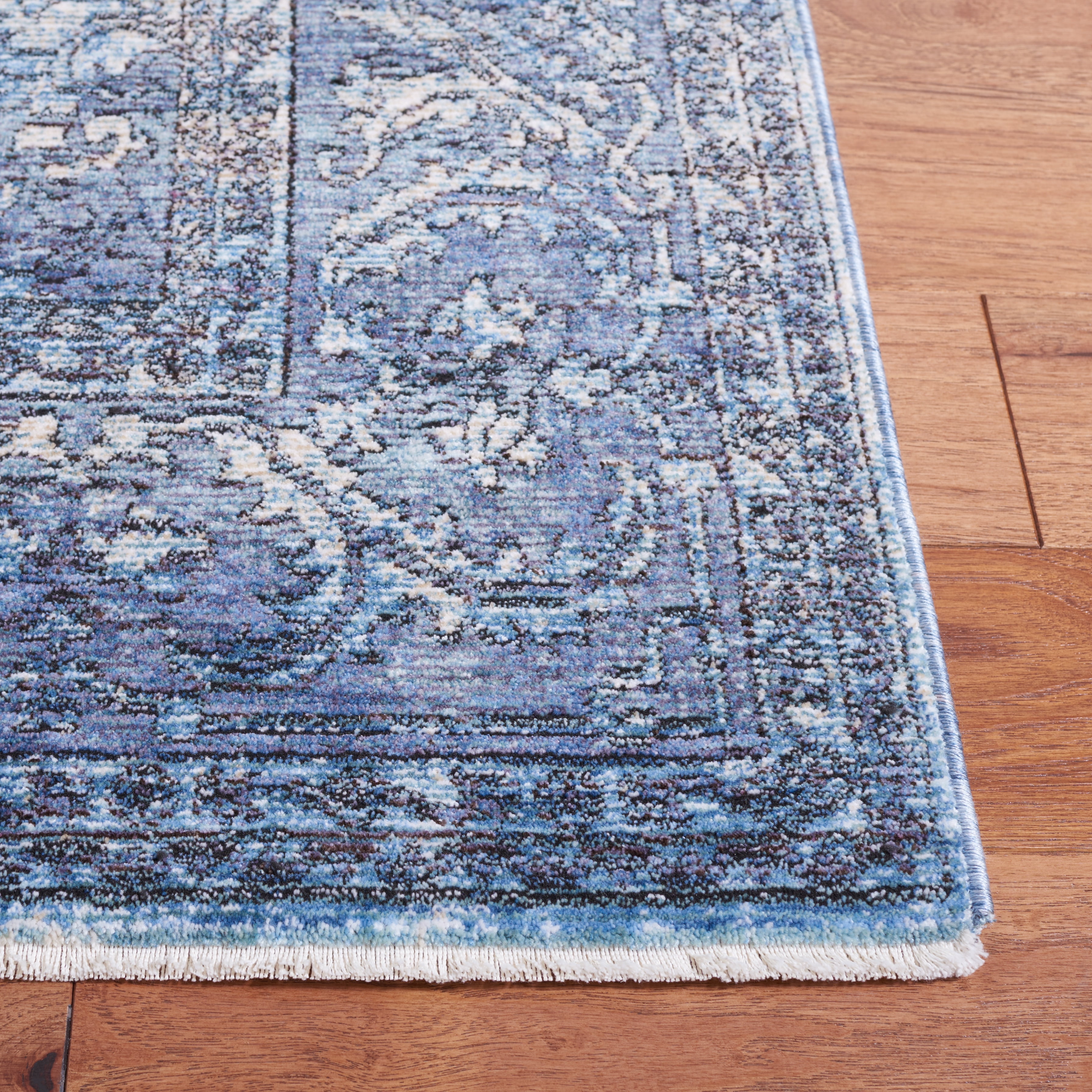 SAFAVIEH Moondust Kierra Oriental Polyester Area Rug, Blue/Turquoise, 8' x 10'