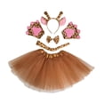 thumbnail image 2 of Disfraz de jirafa animal, accesorios de cosplay para festivales, disfraces, espectáculos escénicos Marrón, 2 of 8