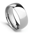 thumbnail image 1 of TIGRADE Anillo de titanio de 2 mm, 4 mm, 6 mm, 8 mm, 10 mm, cúpula lisa, alianza de boda de alto pulido, ajuste cómodo, tamaño 3-15, 8 mm, tamaño 9, 1 of 1