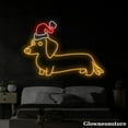 thumbnail image 3 of Glowneon Dachshund Dog Neon Sign, Dachshund Santa Hat LED, Dachshund Lover Gift, Pet Shop Decor, 3 of 5