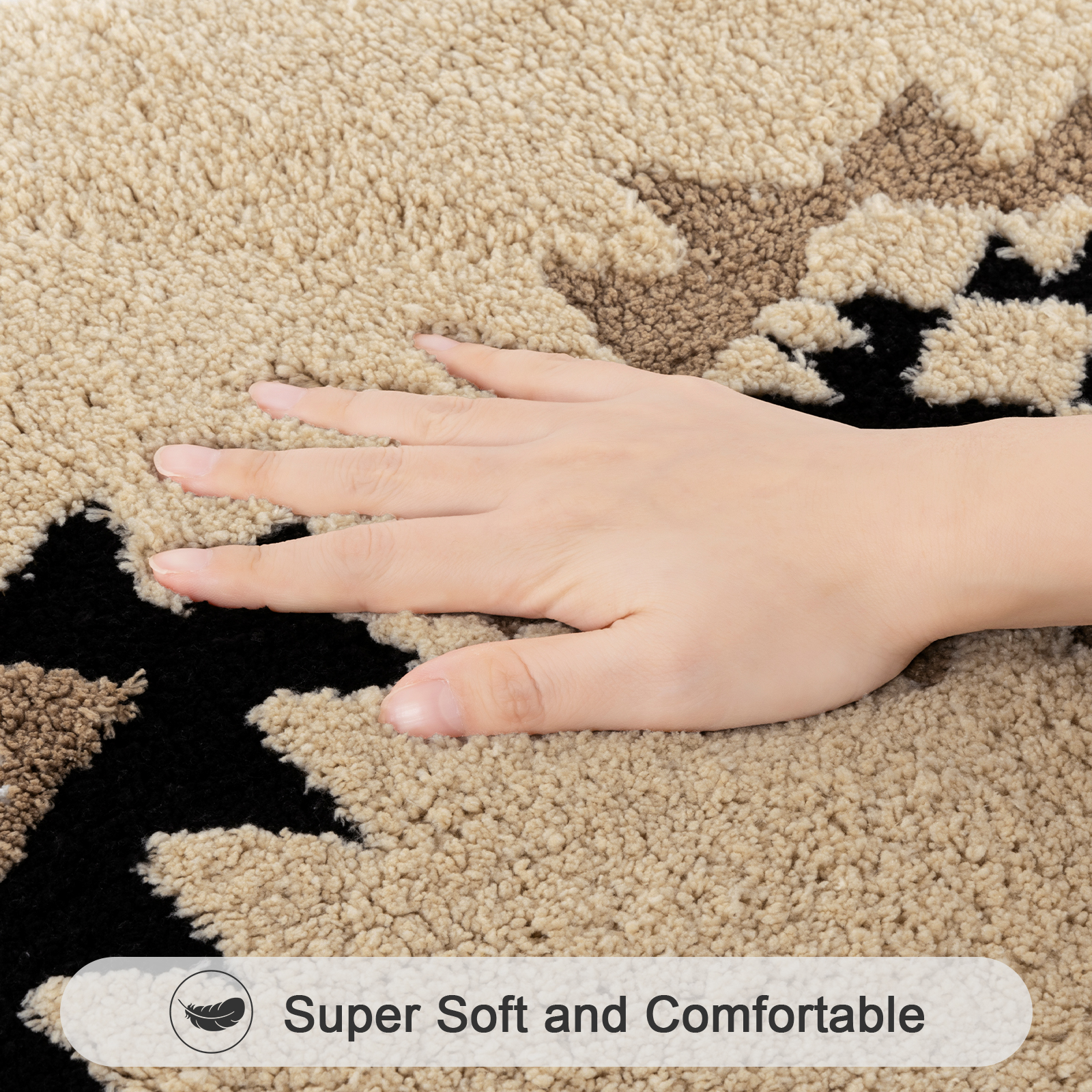 Bathroom Rugs Sets 4 Piece with Toilet Lid Cover, Non Slip Bathroom Mats Extra Soft Chenille Bath Rugs Absorbent Shaggy Rugs Perfect Plush Mats U-Shaped Toilet Rug and Toilet Cover Kitchen