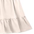 thumbnail image 4 of BRGZLK Boho Midi Skirt for Girls Summer Solid Color Elastic High Waist Lightweight Comfortable Flowy A-Line Pleated Beach Skirt White 5-6 Years, 4 of 4