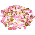 thumbnail image 1 of Confeti de cumpleaños rosa - 500 g de confeti de boda, decoración de mesa de cumpleaños, papel y papel de aluminio, confeti redondo llamativo para decoración de fiestas infantiles Excelente Rendimiento, 1 of 5