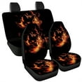 thumbnail image 5 of Jeiento Wolf Car Seat Covers Set of 4 High Back Front Back Seat Cover Breathable Carseat Protector Auto Front Rear Bench Seat Cushion Cover Car Accessory for Van SUV Abstract Fire Design, 5 of 7