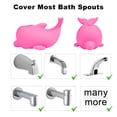 thumbnail image 4 of DUNCHATY Baby Bathtub Faucet Cover, Bathtub Faucet Baby Shower Protection Cover, Baby Bath Spout Cover, Soft Silicone Bathtub Faucet Safety Toys for Kids with 2 Small Toys, Universal Fit, Pink, 4 of 7