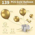 thumbnail image 2 of Kit de globos Labeol Metallic Gold, 139 unidades, con diferentes tamaños, 2 of 9