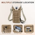 thumbnail image 3 of Unique Bargains Water Bottle Carrier Bag Convenient and Durable Crossbody Water Bottle Holder for Hiking Cycling  Khaki, 3 of 7