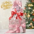 thumbnail image 4 of Pink Christmas Wrapping Paper for Girls Women Kids - Holiday Gift Wrap with Winter Houses & Snowflakes - 4 Sheets (28 x 40 inches), Easy to Store, 4 of 14