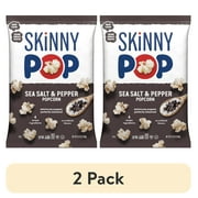 (2 pack) SkinnyPop Gluten-Free Sea Salt & Black Pepper Popcorn Snack, 4.4 oz