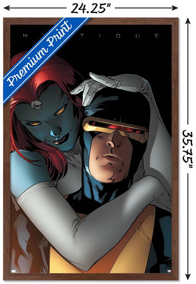 Marvel Comics - Mystique Cyclops - Close-Up Wall Poster, 22.375" x 34", Framed