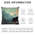 thumbnail image 5 of COMIO Forest Wild Animal Wolf Bear Moose Adventure Awaits Explore More Outdoor Gift for Travel Camping Lumbar Throw Pillow Case Decorative Cushion Cover Pillowcase Sofa, 5 of 5