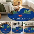 thumbnail image 5 of Round Rugs 3 Ft, Navy Blue Christmas Non Slip Area Rugs for Kitchen Bedroom Entryway, Xmas Tree Ball Winter Modern Art Washable Carpet Runner Rug Floor Mats for Bedroom Home Decor, 5 of 9