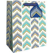 Jillson & Roberts Medium Gift Bags with Foil Accents & Spot Gloss, Modern Hanukkah (12 Count)