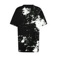 thumbnail image 6 of Sexlip Womens Short Sleeve V Neck Blouse Abstract Print Design Soft Fabric Relaxed Silhouette for Casual Outings Black XL, 6 of 6