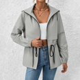 thumbnail image 6 of Outdoor Hiking Jacket With Hood Breathable Raincoat For Trekking & Leisure Mid Length Windbreaker Coat Lightweight Jacket with Hood Women Womens Tall Rain Jacket Raincoat for Women Nylon Rain Coats, 6 of 8