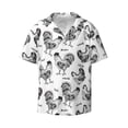 thumbnail image 6 of Kdxio Men's Hawaiian Shirt for Men Short Sleeve Shirt Retro Rooster Summer Casual Holiday Beach Button Down T-Shirts, 6 of 7