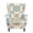 Boho Mandala Floral Beige, variant on SEANATIVE Wingback Chair Slipcover Stain Resistant 2 Piece Wing Chair Cover Washable Anti-Slip Soft Stretch Wing Back Chair Covers 1 Seater Sofa Protector for Living Room Bedroom, Red Black Plaid