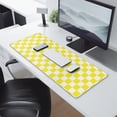 thumbnail image 2 of Classy Boho Pastel Checkered Mouse Pad - Anti-Slip Rubber for Computer & Laptop, Large 31.5x11.8in, Enhance Your Home Office Aesthetic Today, 2 of 7