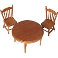 thumbnail image 4 of Silla De Mesa De Comedor De Madera En Miniatura Juego De Sillas De Mesa Redonda De Casa De Muñecas Plana Y Elegante A La Moda Para Casa De Muñecas ANGGREK Juguetes, 4 of 8