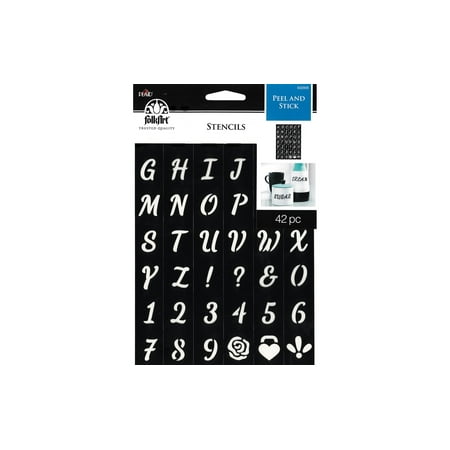 Christmas Alphabet Stencils FolkArt Peel & Stick Stencils 5.875