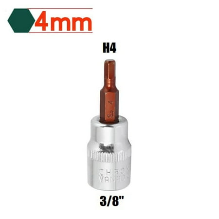 

3/8 Square Drive Socket Wrench Hex Screwdriver Bits H3-10 Hexagon Ratchet Wrench