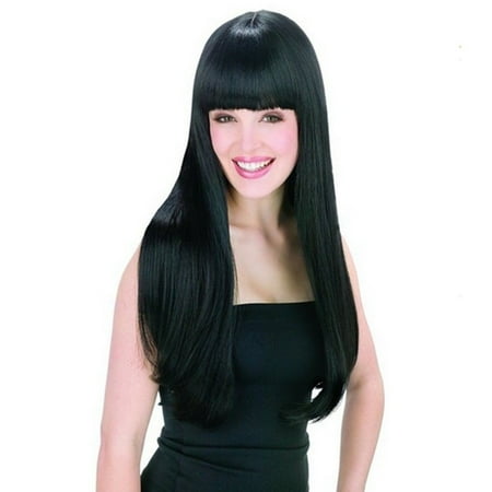 AGPtek New style black Fashion Long straight women's Girl full Hair Wig cosplay