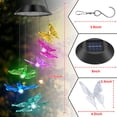 thumbnail image 2 of Butterfly Solar Wind Chimes, Color Changing Solar Lights, Mobile Windchimes Outdoor Garden Decor for Mothers Day Grandma Birthday Gift, 2 of 8