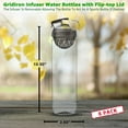 thumbnail image 5 of 6 Gridiron Infuser Water Bottles Set, 27 oz. - Screw On, Flip-Top Lid, Spill-Resistant, BPA-Free - Smoke, 5 of 5
