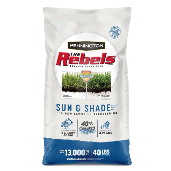 The Rebels Pennington The Rebels Sun and Shade Grass Seed Mix 40 Pounds
