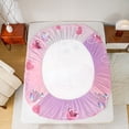 thumbnail image 5 of Homewish Kawaii Bowknot Cat Twin Sheet Sets for Girl, Romantic Love Heart Twin Fitted Sheet, Fashion Kitten Animal Flat Sheet, Lightweight Room Decor, 3-Piece, 5 of 7
