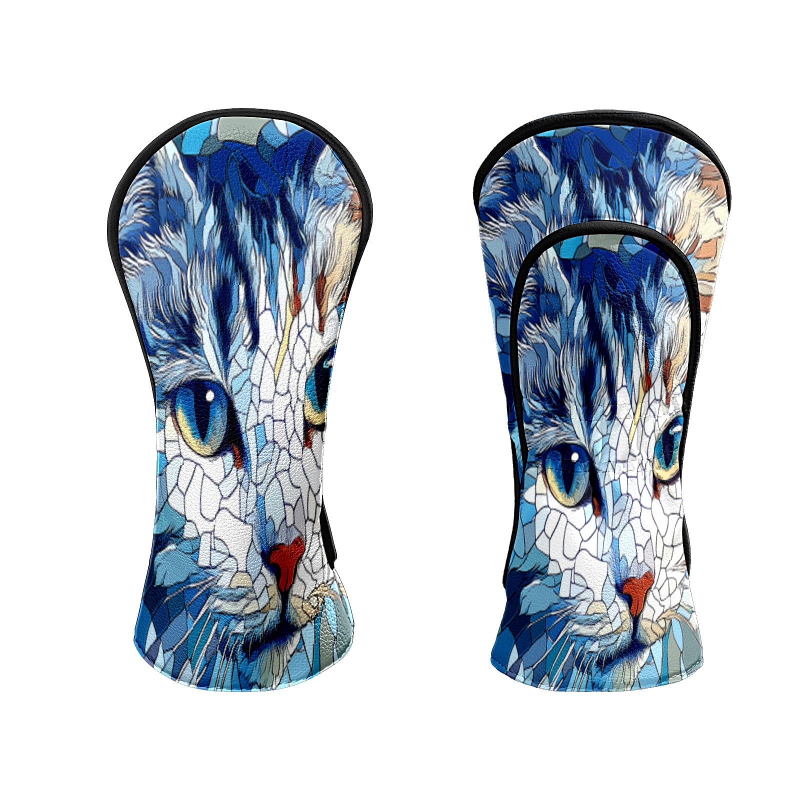 Golf Club Head Covers Cat Premium Plush Velvet Lining, Waterproof Golf Headcovers Driver & Fairway Woods for Scratch Protection Novelty Gift for Men & Women