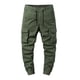 thumbnail image 2 of Pantalones largos de moda para hombre, casuales, de color sólido, cargo, con bolsillos y cremallera, cintura elástica, pantalones largos de algodón para hombre., 2 of 8