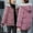 Pink, variant on DYTTDG Women's Plus Size Fall and Winter Warm Coat Solid Color Long Sleeve Drawstring Hooded Bread Clothes Loose Thickened Casual Zipper Jacket on Clearance End of Year Clearance