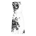 thumbnail image 3 of Mono de color estampado para mujer, falda corta, vestido sin mangas con cintura y hombros descubiertos sexy Fridja  hjkh2717, 3 of 4