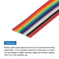 thumbnail image 4 of Unique Bargains 2 Pcs 12 Pin Flat Rainbow Ribbon Cable 9.84FT 1.27mm Pitch Breadboard Jumper Wires, 4 of 4