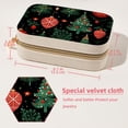 thumbnail image 5 of Christmas Tree Portable Velvet Travel Organizer with Removable Compartment – Earring Holder & Necklace Stand – Gift, 5 of 7